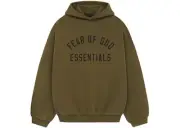 Size XXS - Fear of God Essentials Fleece Hoodie Olive 192BT246254F