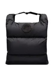 Moncler Logo Patch Padded Backpack One size black