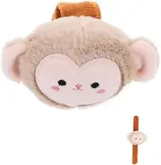 JOINPAYA Hug Slap Bracelet Animals Plush Monkey Stuffed for Fun Party Favors for Boy and Girl Birthdays Unique and Engaging Soft Animal Bracelet for Celebrations