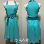 ⚠️瑕疵⚠️🉐️特價🉐️設計師品牌黃淑琦268湖綠色禮服洋裝