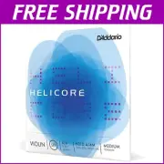 D'Addario Helicore 4/4 Violin Strings Medium Tension - Complete Set with Plain E
