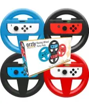Orzly Nintendo Switch & OLED Console Steering Wheel, 4 Pack