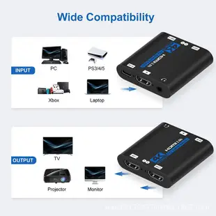 (台灣現貨)HDMI1.4 分配器 1進2出 解除HDCP 一進二出 1080P 圓剛 C875 GC530 錄影MOD