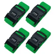 4Pcs Luggage Straps with Combination Lock TSA Approved Grass Green