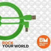 UDG Ultimate U95006 USB2 Cable A-B Green Angled 3m - Brand New - Belfield Music