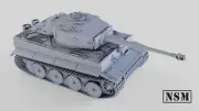 NSM Tiger I Mid Production, 1/56th Scale,28mm For Bolt Action.