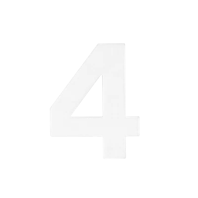 Sandleford 50mm Mode White Self Adhesive Number 4