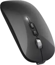 Upgrade LED Wireless Silent Mouse 2.4G W/ USB-C Receiver 3 DPI Galaxyblack