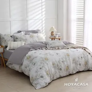 HOYACASA 雙人抗菌天絲兩用被床包四件組-墨香清嵐