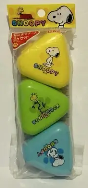 OSK Snoopy onigiri case 3P LS-2 Made in Japan 3 rice balls cases