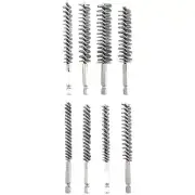 8Pcs Wire Brush Drill Bit Set with 1/4 Inch Hexagon Shank Steel Wire6498