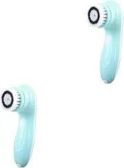 minkissy 2pcs Facial Cleansing Brush Electric Exfoliator Skin Care Brush Electric Face Brush Face Scrubber Blue