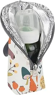 Baby Bottle Warmer Bag, Insulated Baby Bottle Cooler Bag, Portable Carrier with Strap, Storage Holder Container for Travel, Mom Daycare, Nursing Outdoor