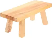 Cabilock Creative Wooden Stool Shaped Desktop Decor Unique Display Base for Home Office Smooth Surface Artistic Retro Design for Birthdays Housewarmings