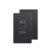 15A Tamper-Resistant Smart Wall Outlet with Alexa, Google Assistant, Black 2Pack