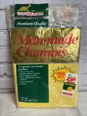 Vtg Turtle Wax Man Made Chamois Cloth 2.5 Square Feet TW222 Discontinued NOS