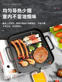 在飛比找樂天市場購物網優惠-韓式麥飯石燒烤盤家用不粘無煙烤肉鍋電磁爐烤盤商用鐵板燒烤肉盤