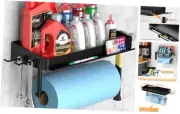 Garage Paper Towel Holder with Shelf, One Hand Tear, 12 inch Shop Paper Towel