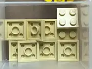 LEGO Parts - Tan Plate 2 x 2 - No 3022 - QTY 10