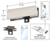 DORMA PT3034BS KABA Brushed Stainless Wall Mounted Transom Patch Fitting