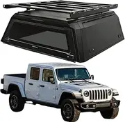 ATATNK Pickup Truck Bed Cover 4x4 Off-Road Accessories Steel Truck Canopy Truck Tonneau Cover Seal Pickup Canopy Compatible for Jeep Gladiator Canopy