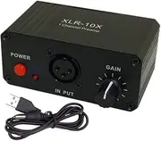 Lyaciomn XLR-10X 1 Channel XLR Interface Balanced Audio Amplifier NE5532 Dynamic Mic Microphone Preamplifier