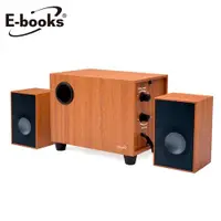 在飛比找ETMall東森購物網優惠-E-books D27重低音2.1聲道木質多媒體喇叭