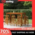wooden bar stools outdoor seating solid acacia 34x34x76cm brown 5986