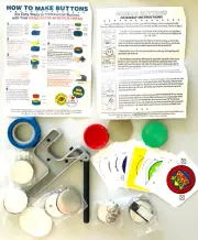 Badge A Minit 2-1/4" Pinback Button Badge Maker Kit Hand Press & Supplies New