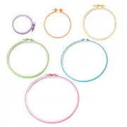 10 Pcs Round Embroidery Hoop Adjustable Embroidery Frame for Needleworks