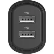 Cygnett 12W Dual USB-A Wall Charger - Black