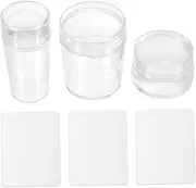 ARTSEWPLY Nail Art Stamper Set Silicone Plastic Reusable Nail Art Tools for Manicure and