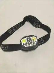 Mini Motion-Sensing Headlamp 5 Light Rechargeable USB LED Headlight Black