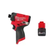 Milwaukee 12V Cordless Impact Driver 1/4" Hex Brushless w/ Belt Clip + Battery