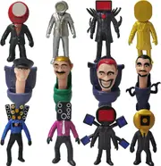 Skibidi Toilet Battle Action Figure Set - 12pcs Horror Cartoon Characters