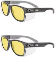 MAGID Iconic Y50 Safety Glasses Scratch & Fog Resistant Hard Coated Lenses Amber