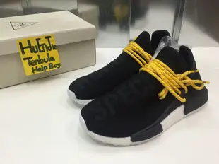 Pharrell Williams x adidas Human Race NMD 聯名款 黑白 菲董 小碼us5.5