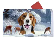 Beagle Winter Wonderland Mail Box Cover