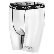 Mitre Neutron Compression Shorts Size SM Men Sports Activewear/Gym Tights White