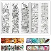 GLOBLELAND Bookshelf Fairytale Bookmark Clear Stamp Animals Bookmark Clear Silicone Stamp Crow Cat Dragon Bookmark Labels Transparent Stamps Seal for DIY Scrapbooking Journal Paper Craft Decor