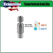 All Metal V6 Polished Titanium Heatbreak for 3D Printer Hotend,