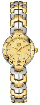 Tag Heuer Link 29mm WAT1451 Women's Champagne Dial Date Quartz Steel/Gold Watch