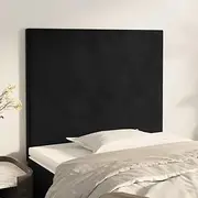 Headboards 2 pcs Black 100 cm Velvet, Adjustable Height, Tall Wooden Headboard, Upholstered, King & Queen Size Headboard, Wood Bed Frame, Beds