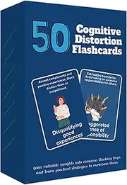 DBT Cards,DBT Skills Building Card Deck - 50-Sheet Regulate Emotions Affirmations Flashcard for Teens Adults Teenagers Women Men Girls Boys Children