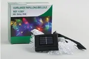 20 LED Solar Powered String Snowflake Outdoor Garden Party Light - White/RGB