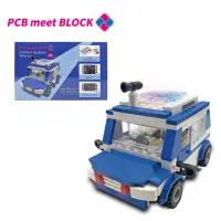 在飛比找momo購物網優惠-【PCB meet BLOCK】電路積木 警車積木組 Pol