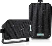 Pyle Home PDWR30B 3.5-Inch Indoor/Outdoor Waterproof Speakers (Black) (Pair)
