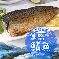 在飛比找ETMall東森購物網優惠-【愛上新鮮】挪威冰海頂級薄鹽鯖魚(190g-210g/片)