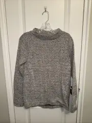 Ann Taylor LOFT navy blue/white pull over sweater small NWT