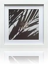 VUVUZULA Square Picture Frames 8x8 Inch White Photo Frame with Mount for 6x6 Inch Photo with Real Glass for Wall